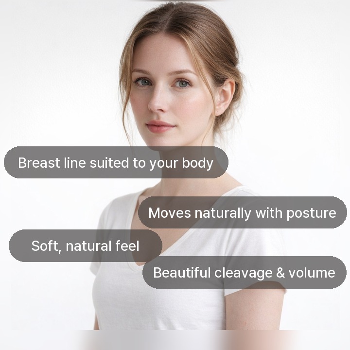 Revision Breast Surgery: Breast line suited to your body, Moves naturally with posture, Soft, natural feel, Beautiful cleavage & volume